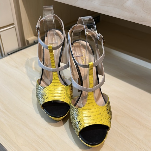 Grey Mer Platform Sandals Size 40 - Picture 3 of 8